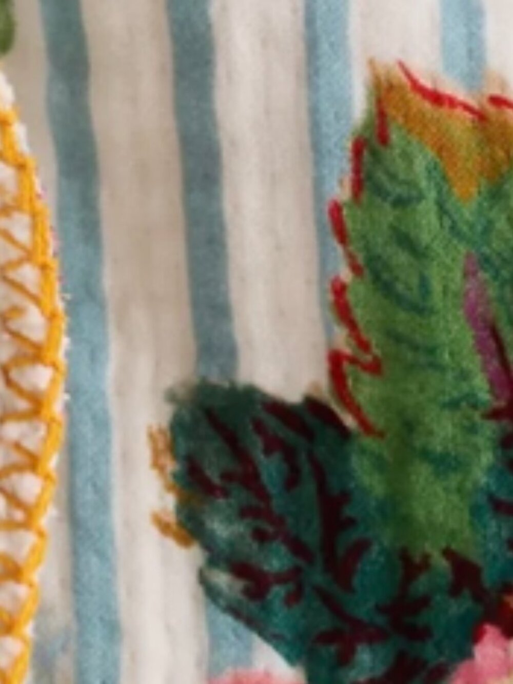 NWT Anthropologie Gauze Cotton/Sherpa Floral Printed Throw Blanket - Picture 12 of 14